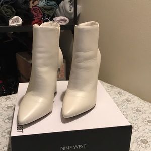 Ivory Nine West Heeled Boots